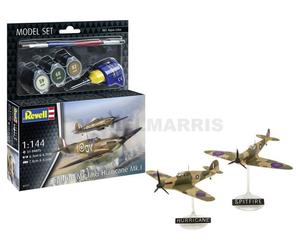 REVELL 63771 1/144 Ensemble De Modèle Spitfire Mk.Ia & Hurricane Mk.I