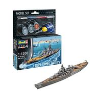 Revell Kit de modélisme en plastique Battleship USS New Jersey 1:1200 non peint avec colle Contacta