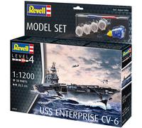 Revell 65824 1:1200 USS ENTERPRISE, Modèle Non Peint/Non Monté Niveau 4