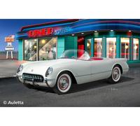 Revell Kit de modélisme 67718 '53 Chevrolet® Corvette® Roadster à l'échelle 1:24 en plastique non construit/non peint avec colle professionnelle Contacta, pinceau et peintures Aqua Color sélectionnées