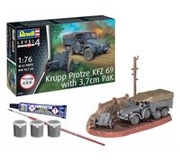 Revell 73344 Kit de démarrage Krupp Protze Kfz 69 & Pak Échelle 1:76 Maquette en plastique non construit avec accessoires