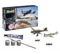 Revell 73770 Kit de démarrage Messerschmitt Bf109E & Ju87B Stuka Échelle 1:144 Kit de maquette en plastique non construit avec accessoires