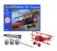 Revell 74116 Kit de démarrage Fokker DR.1 Triplan échelle 1:72 Kit de maquette en plastique non construit avec accessoires