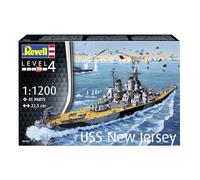 Revell 75183 Kit de démarrage Battleship USS New Jersey Échelle 1:1200 Maquette en plastique non construit avec accessoires