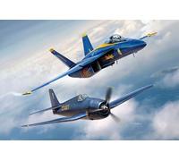 Revell Coffret Cadeau 05613 Blue Angels - 80 Ans, Échelle 1/72, Maquette Plastique Non Construite Avec Accessoires