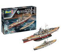 Revell Coffret cadeau 05637 Le légendaire Bismarck (1:700 et 1:1200) 1:700 + 1:1200 Maquette en plastique non construite avec accessoires