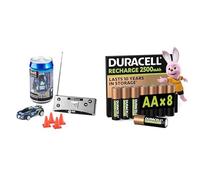 Revell Control Mini RC Voiture Course I, 1:43, & Duracell AA Rechargeables 8 pcs, 2500mAh