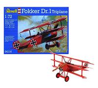 Revell Maquette Fokker Dr. 1 Triplan 1:72 - 37 pièces - Rouge