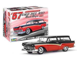 Revell Ford Del Rio Ranch Wagon 14548 '57 2'N1 Échelle 1:25 Kit de construction de maquette de 197 pièces Niveau 5