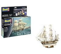 Revell HMS Beagle - 65458 - Maquette en plastique non construit/non peint - Échelle 1/96 - Avec accessoires