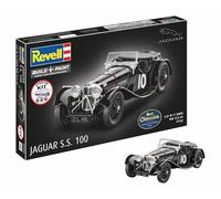 Revell Jaguar SS 100 77752 Kit de démarrage à l'échelle 1/32 en plastique avec couleurs de base, colle et pinceau