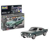 Revell Kit de modélisme 1965 Ford Mustang 2+2 Fastback | Design classique | Carrosserie détaillée, moteur et intérieur authentique | Avec colle et pinceau