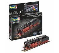 Revell Kit de modélisme Locomotive à train rapide BR 18 505 avec tendeur - Locomotive à vapeur détaillée avec chaudière, roues motrices et décalcomanies - Pour les fans de chemins de fer et