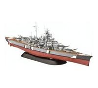 Revell Maquette Navire de Guerre Bismarck 05098 – 1/700 – 800 pièces – Gris