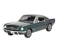 Revell Maquette de voiture 1 : 24-1965 Ford Mustang 2 + 2 Fastback Reproduction à l'échelle 1 : 24, niveau 4, copie fidèle de l’origine, avec beaucoup de détails, 07065, Noir