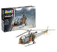 Revell Maquette I Alouette II I Kit de construction I Échelle 1:32 I 191 pièces I Kit de bricolage à partir de 12 ans I Modèle détaillé au design authentique I Hélicoptère, Molded Color