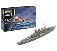 Revell Maquette I Gneisenau - Cuirassé historique I Échelle 1:1200 I 48 pièces I Kit de bricolage à partir de 12 ans I Modèle détaillé I Réplique authentique de l'histoire maritime