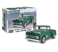 Revell Monogramme Maquette moulée sous pression 1:25 Chevy Stepside Pickup 1965 2 en 1 Vert