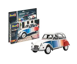 Revell Model Set - 67653 - Maquette à Construire de Voiture Citroën 2 CV Coccorico - avec Accessoires - Echelle 1/24 - Niveau 4/5