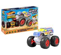 Revell- Monster Truck Racing #1, Voiture à retrofriction 1:32 avec Rampe de Saut Hot Wheels rétro-Friction à Construire, 50317, Blanc/Bleu