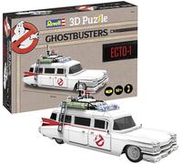 Revell Puzzle 3D 00222 Ghostbusters Ecto-1, 120 pièces, 33 cm, très détaillé, blanc
