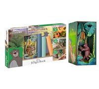 Revell Tiny Adventures Serre-Livres Livre de la Jungle I Maison Miniature 3D en Bois avec LED I Mogli & Balu comme Book Nook pour étagère I Amusement et idée Cadeau pour Les Fans de Disney et Les