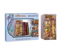 Revell Tiny Adventures Tiny Adventures - Bridgerton Into The Light Book Nook - avec éclairage LED, Artisanat Miniature 3D en Bois