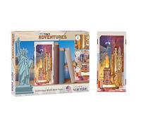 Revell Tiny Adventures Tiny Adventures - New York Book Nook - avec éclairage LED, Artisanat Miniature 3D en Bois
