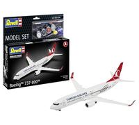 Revell Turkish Airlines - 63772 - Kit de maquette en plastique non construit à l'échelle 1:144 avec accessoires - Boeing 737-800