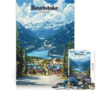 Revelstoke, Canada Puzzle Difficile de 1000 pièces avec Vue sur la Montagne pour Adultes (38x26cm) Cadeau Classique et apaisant