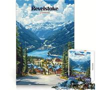 Revelstoke, Canada Puzzles Mountain View pour Adolescents 1000 pièces Jeu d'entraînement cérébral Détente mentale Cadeau Unique (50x75cm)