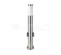 Réverbère E27 Avec 2 Schuko Et Capteur de Mouvement H60 IP44 V-TAC VT-838-SS6