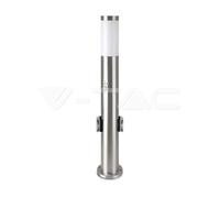 Réverbère E27 Avec 2 Schuko Et Capteur de Mouvement H60 IP44 V-TAC VT-838-SS6