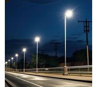 Lampadaire LED lampadaire lampadaire éclairage de parking lampadaire pour extérieur, aluminium noir, 50W 4200lm 6500K, LxlxH 39,5x17x7,9 cm