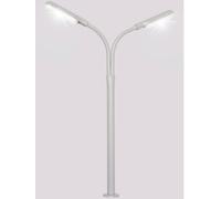 Réverbère en col de cygne double H0 Viessmann Modelltechnik 6095 modèle fini 1 pc(s)