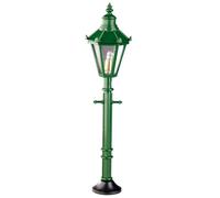 Réverbère en plastique FADEDA vert, LxlxH en mm : 35x35x160. Pour les crèches, les miniatures, les loisirs et le modélisme, les accessoires de maisons de poupées et les trains miniatures.