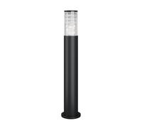 Réverbère extérieur, borne lumineuse, 1 lampe, lampadaire, style moderne, armature en aluminium couleur noir, plafonnier cylindrique en verre, 1 ampoule excl.E27 60 W IP54 220V