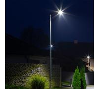Lampadaire LED lampadaire lampadaire éclairage de parking lampadaire pour extérieur, aluminium noir, 50W 4200lm 6500K, LxlxH 39,5x17x7,9 cm