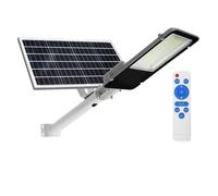 Réverbère solaire, éclairage lumineux 300W, télécommande avec luminosité réglable, BLANC