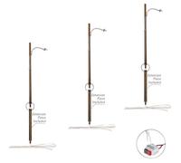 Woodland Scenics Réverbère sur mât en bois simple WJP5630 H0 3 pièces