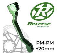 Reverse Adaptateur Postmount Étrier de Frein PM-PM Ø 180mm +20mm Vert Foncé