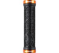 REVERSE Grip Stamp Vélo à visser Poignées Noir/Orange