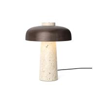 Reverse Lampe à Poser Travertin & Laiton Bruni