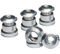 Reverse Lot de 4 vis pour plateau de chaîne en aluminium argenté