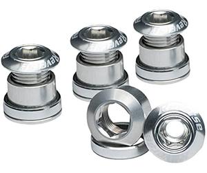 Reverse Lot de 4 vis pour plateau de chaîne en aluminium argenté