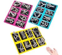 Reverse Thinking Puzzles, Brain Teaser Puzzles Metal Game for Adults, Physics Mind Metal Puzzles Unlock Interlock Game for Youth, Office Workers, Seniors (BB)
