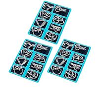 Reverse Thinking Puzzles, Brain Teaser Puzzles Metal Game for Adults, Physics Mind Metal Puzzles Unlock Interlock Game for Youth, Office Workers, Seniors (AA)