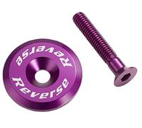 Reverse Capuchon de jeu de direction en aluminium avec vis violet foncé