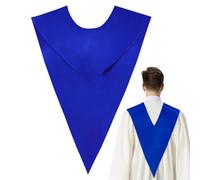 Reversible Graduation Stole, V Neck Ceremony Sash, 24.02x16.93inch Solid Color Collar with Smooth Fabric Finish, Lightweight Formal Wear Design, Classic Style Academic Accessory for Award Events