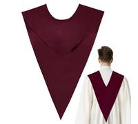Reversible Graduation Stole, V Neck Ceremony Sash, 24.02x16.93inch Solid Color Collar with Smooth Fabric Finish, Lightweight Formal Wear Design, Classic Style Academic Accessory for Award Events